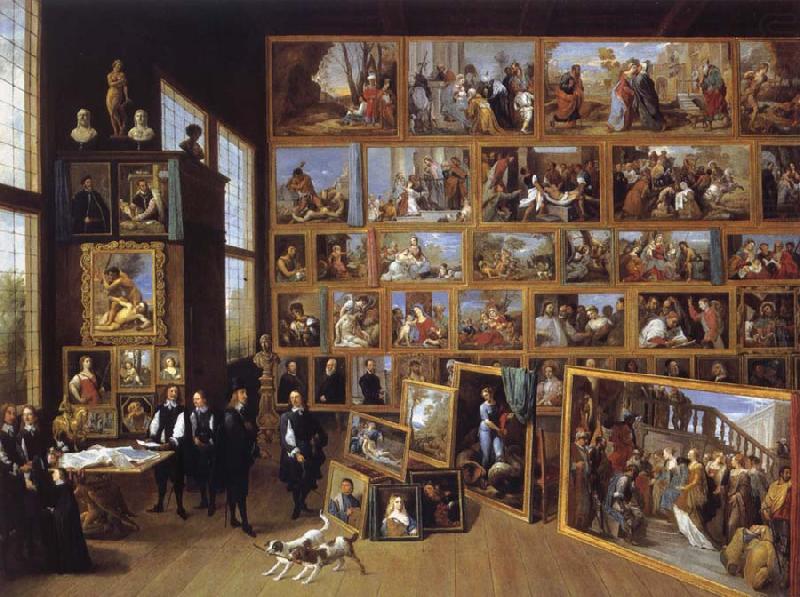 David Teniers Arobduke Leopold Wilhelm in his gallery in Brussels china oil painting image